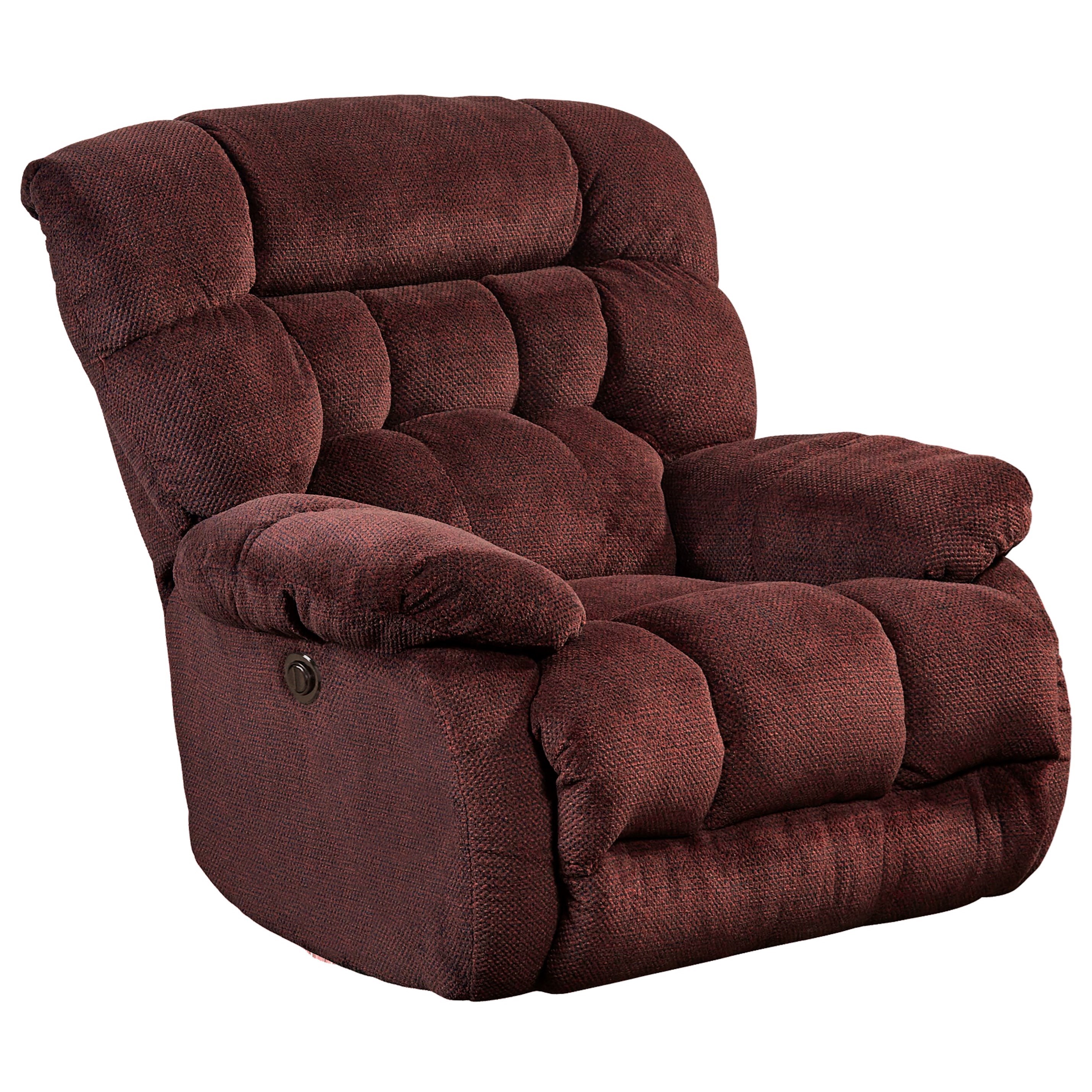 Catnapper Daly Casual Power Lay Flat Recliner with Pillow Arms Value